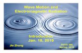 Wave Motion and Electromagnetic Radiationsolar.gmu.edu/teaching/2010_PHYS306/notes/lect01_ch2...• He suggested “Light waves are electromagnetic Waves” • Heinrich Hertz experimented