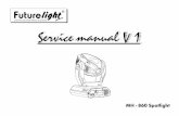 Service manual V 1 - ATW.huusers.atw.hu/dmx/robot_lampak/Futurelight MovingHead 860...VCC IN DC ARK500/2 SV1 J1 L293D IC8 IC14 7805 C13 2G2 C9 10M +5V +5V J8 J2 74HC04 IC3 74HC04 IC3
