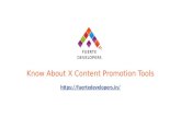 Know About X Content Promotion Tools