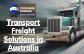 Transport Freight Solutions in Australia - Container Cartage