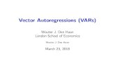Vector Autoregressions (VARs)wouterdenhaan.com/teach/slidesVARs.pdf · Intro & IRFsReduced-form VARsEstimationStructural VARsCritiques Bootstrapping 4. In each sample j calculate