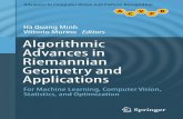 Hà Quang Minh Vittorio Murino Editors Algorithmic Advances in … · 2016. 10. 6. · Hà Quang Minh Vittorio Murino Editors Algorithmic Advances in Riemannian Geometry and Applications