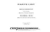 WESTERBEKE manual/42000_71c-20beda...PARTS LIST WESTERBEKE 71C Four Marine Diesel Engine 20.0 BEDA -60 Hz 16.0 BEDA -50 Hz Marine Diesel Generators Publication #042000 Edition One