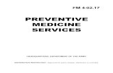 PREVENTIVE MEDICINE SERVICES - Internet Archive · 2012. 9. 19. · preventive medicine (PVNTMED) support operations throughout the operational continuum. It is directed toward the