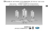 DOUBLE ACTING CYLINDERS, Ø 32 to 125 mm · 2018. 6. 29. · ISO 6431 cylinders (year: 1983) STANDARDS OF CYLINDERS Ø 32 to 320 mm Interchangeability between manufacturers is achieved