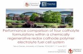 Performance comparison of four catholyte formulations within a chemically regenerative ... · 2020. 6. 13. · Cell performance “Standard” fuel cell with graphite felt cathode