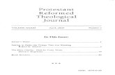Protestant Reformed Theological JournalVOLUME XXXIII Protestant Reformed Theological Journal April, 2000 In This Issue: Number 2 Editor'sNotes 1 Setting in Order the Things That Are