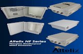 Altelix NF Series FRP Enclosures · 2017. 10. 28. · See for most current information. DS_NF_SERIES Rev C 10/25/17 Altelix NF Series Enclosures NF141206A1 - 120 VAC Enclosure, Aluminum