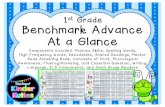 Benchmark Advance At a Glance FIRST GRADE...Blake and Shane 1:“Carrier Pigeons” p.26 2:“Atom’s Day Off” p.27 1:“Robots at Work” p. 40-43 2:“Whata Great Idea!” p.44-47