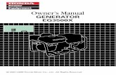 Owner’s Manual - American Honda Motor Companycdn.powerequipment.honda.com/pe/pdf/manuals/00X31ZB47710.pdfOwner’s Manual GENERATOR EG3500X 00X31-ZB4-7710 EG3500X Black DIC F101