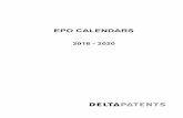EPO CALENDARS - DeltaPatents · 2018. 10. 31. · Ostermontag – Easter Monday – Lundi de Pâques 22.04.2019 x x x – National Holiday – Fête nationale 27.04.2019 x Maifeiertag
