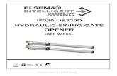 Hydraulic swing gate motor kit - ElsemaiS320/iS320D SWING GATE OPENER MANUAL C. INSTALLATION 1) Check that the motor mounting position on the gate pillar can be done with the measurements