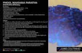 Phool Makhana Paratha - Luke Coutinho · 2020. 4. 14. · PHOOL MAKHANA PARATHA (NAVRATRI SPECIAL) Ingredients: Amaranth/Jowar/Sa u ﬂour as per choice – 1 cup Phool Makhana/Foxnuts