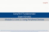 CompTIA IT Fundamentals+ (Exam FC0-U61) Module 3 / Unit 3 / … · 2020. 4. 18. · Module 3 / Unit 3 / Using Peripheral Devices CompTIA IT Fundamentals+ (Exam FC0-U61) CompTIA IT