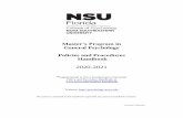 Master’s Program General Psychology Policies and ......MS General Psychology Program Faculty .....27 Important Contact TABLE OF CONTENTS NSU COVID-19 Return of the Sharks Protocol