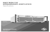 R&S®BBA150 BROADBAND AMPLIFIER - Rohde & Schwarz...Version 17.00, March 2020 6 Rohde & Schwarz R&S®BBA150 Broadband Amplifier Frequency band A from 9 kHz to 250 MHz R&S®BBA150-A125,