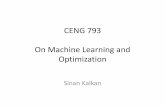CENG 783 On Optimizationuser.ceng.metu.edu.tr/~emre/resources/courses/AdvancedDL... · 2020. 9. 22. · Now •Introduction to ML –Problem definition –Classes of approaches –K-NN