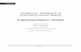 Implementation Guide - Acadience LearningThe primary purpose of assessment in an educational context is to inform instruction and improve learning. Acadience Reading K–6 is a research-based