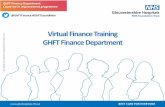Virtual Training – GHFT Finance Department · 2020. 11. 9. · Background to GHFT finance training Count Me In – Our Finance Journey to Outstanding Training we deliver Turning
