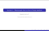 Lecture 1 : Macroscopic laws as laws of large numbers 2016. 9. 5. · fsu-logo Law of large numbers X i a random variable that takes the value 1 if the i-th coin yields head and zero