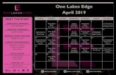 One Lakes Edge April 2019 · 0((77+(67$)) 681'$< 021'$< 78(6'$< :('1(6'$< 7+856'$< )5,'$< 6$785'$< &20081,7< 0$1$*(5 $66,67$170$1$*(5 5(6,'(17*8(676(59,&(6 /($6,1*352)(66,21$/6 2)),&(+2856