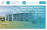 Model-Order Reduction for Power Grid Simulations with … · 2020. 12. 31. · Model-order reduction { Basics Mathematical systems theory: De nition 1: Reachability The state xis