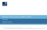 Bayesian Deep Learning (MLSS 2019) · 2019. 8. 27. · Bayesian Deep Learning (MLSS 2019) Yarin Gal University of Oxford yarin@cs.ox.ac.uk Unless speci ed otherwise, photos are either