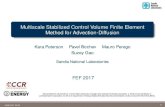 Multiscale Stabilized Control Volume Finite Element Method for … · 2017. 8. 1. · Multiscale Stabilized Control Volume Finite Element Method for Advection-Diffusion Kara Peterson