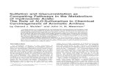 Sulfation and Glucuronidation Competing Pathways Metabolism … · 2017. 3. 23. · The Role of N,O*Sulfonation in Chemical Carcinogenesis of AromaticAmines byGerard J. Mulder* andJohn