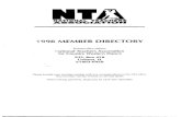 National Teachers Association 1998 Member Directory- 1998 NTA BOARD OF DIRECTORS - President Kelly Gellette P.O. Box 43425 Las Vegas, NV 89116 702-735-5418 Second Vice President Dan