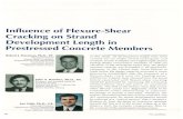 Influence of Flexure-Shear Cracking on Strand Prestressed … Journal... · 2018. 11. 1. · having design compressive strengths of 7000 psi (48 MPa). In the rectangular beam tests,