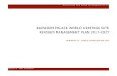BLENHEIM PALACE WORLD HERITAGE SITE REVISED MANAGEMENT PLAN … · 2018. 5. 18. · Blenheim Palace World Heritage Site Management Plan 2017 Appendix IV - Consultation Outcomes A5.3.