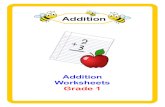 Addition Worksheets for Grade 1 · 2020. 6. 29. · Addition Worksheets for Grade 1 Author: Rajeshkannan MJ Created Date: 6/29/2020 12:32:23 PM ...