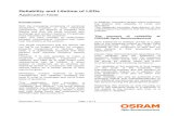 Reliability and Lifetime of LEDs - Light is OSRAM · 2014. 3. 7. · December, 2013 Page 1 of 14 Reliability and Lifetime of LEDs Application Note Introduction With the increasing