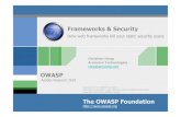 Frameworks & Security · 2020. 1. 17. · Web Frameworks want to help you Figure out action based on URL Prepare user input to be easily accessible Separate Business Logic and Views