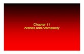 Chapter 11 Arenes and Aromaticity - Columbia University...Chapter 11 Arenes and Aromaticity Benzene Toluene Naphthalene Examples of Aromatic Hydrocarbons H H H H H H CH 3 H H H H H