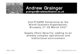 BR0011328 AGrainger - WCO PICARD 2007 (March) EN...Üthe interests of actors and the implementation of trade facilitation concepts Üthe human and organisational capabilities necessary