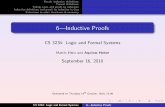 6—Inductive Proofs - NUS Computingcs3234/lecture6.pdf · 2010. 10. 14. · Inductive deﬁnitions and proofs by induction in Coq Extensions to other structures & summary Taking