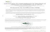 El Servicio de Certificación CAAEFertilizante utilizable en agricultura ecológica UE/ Fertilizer authorized in EU organic farming FERROLIN EDDHSA Fertilizante utilizable en agricultura