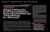 Algorithmic composition: computational thinking in music kafura/CS6604/Papers/Algorithmic-Composآ  Algorithmic