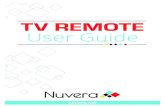 TV REMOTE User Guide...4 nuvera.net Motorola URC 62440 Cisco AT6400 Eclypse URC 2025 G Remote 1 2 ABC 3 DEF 4 5 JKL 6 MNO 7 8 TUV GHI PQRS 9 WXYZ 0 SPACE MUTE VOL GUIDE CH PG LAST