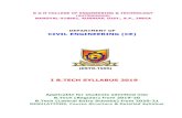 DEPARTMENT OF CIVIL ENGINEERING (CE) · DEPARTMENT OF CIVIL ENGINEERING Academic Regulations for 2019 B. Tech. (Regular) (Effective for the students admitted into the I year from