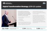Digital Transformation Strategy: 2019–20 update...service delivery. More than 1.8 million Australians and . 1.2 million businesses are using Digital Identity to . access more than