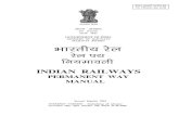 INDIAN RAILWAYS · 2019. 10. 17. · FOREWORD TO SECOND REPRINT TO IRPWM (1986) “Indian Railways Permanent Way Manual” was published in the year 1986, as per the recommendations