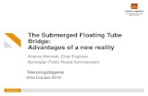 The Submerged Floating Tube Bridge: Advantages of a new …...1969 Messina 1979 Eidfjord 1947 Karmsund ….. The Submerged Floating Tube Bridge 23/10/2019 Statpipe (Statoil) –F.Selmer
