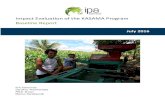 Impact Evaluation of the KASAMA Program Baseline Report...Employment’s (DOLE) Kabuhayan Para sa Magulang ng Batang Manggagawa (KASAMA) Program. This program provides in-kind transfers