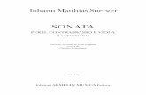 Sperger Sonata re magg - Armelin · 2016. 5. 16. · Johann Matthias Sperger SONATA PER IL CONTRABBASSO E VIOLA [LA VENEXIANA] Edizione secondo le fonti originali a cura di Claudio