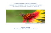 GRADUATE PROGRAM OF ECOLOGY, EVOLUTION, AND …Graduate Program and IB Administrative Structure The Graduate Studies Committee (GSC) ... Questions concerning procedures should be addressed