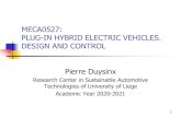 MECA0527: PLUG-IN HYBRID ELECTRIC VEHICLES ......For parallel or series/parallel hybrids, the e-motor power should meet the peaking power demand of the reference driving cycles unless