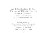An Introduction to the Theory of Elliptic Curves - Brown Universityjhs/Presentations... · 2006. 7. 6. · An Introduction to the Theory of Elliptic Curves The Discrete Logarithm